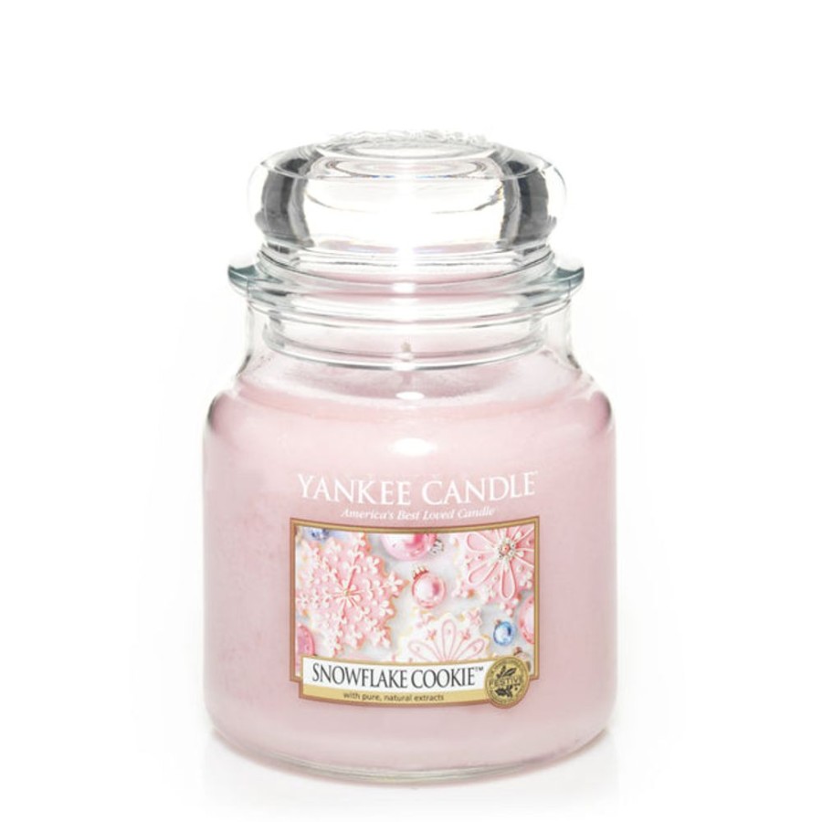 Home Fragrance Yankee Medium Candle Jars | Yankee Candle Snowflake Cookie Medium Jar