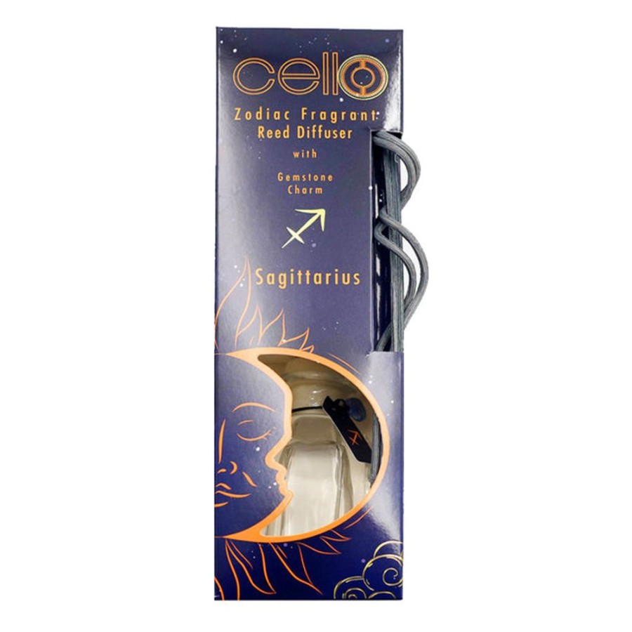 Home Fragrance Cello Reed Diffusers | Cello Zodiac Reed Diffuser - Sagittarius With Blue Sodalite