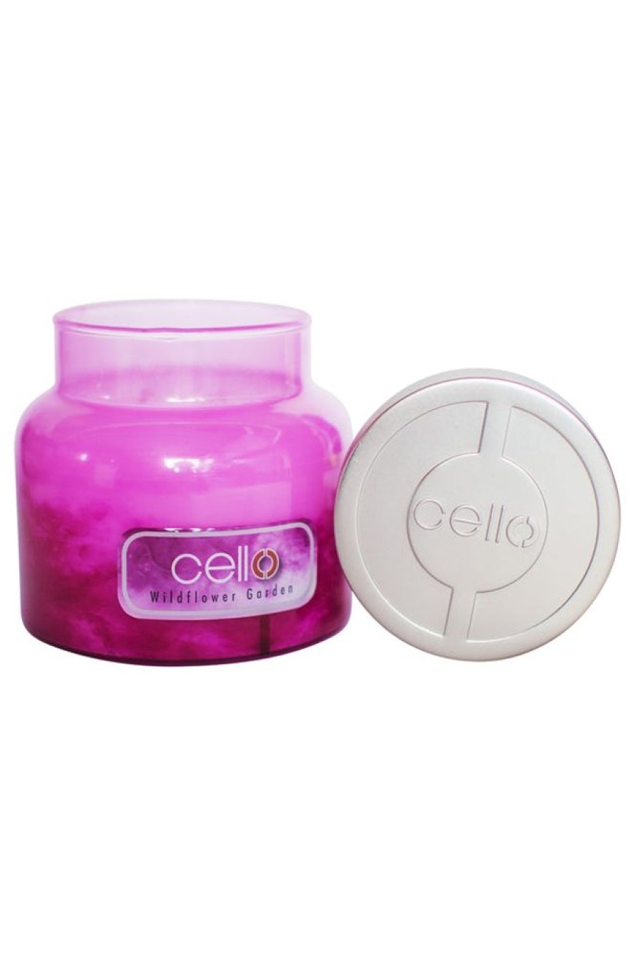 Home Fragrance Cello Medium Candle Jars | Cello Candle Jar - Wildflower Garden