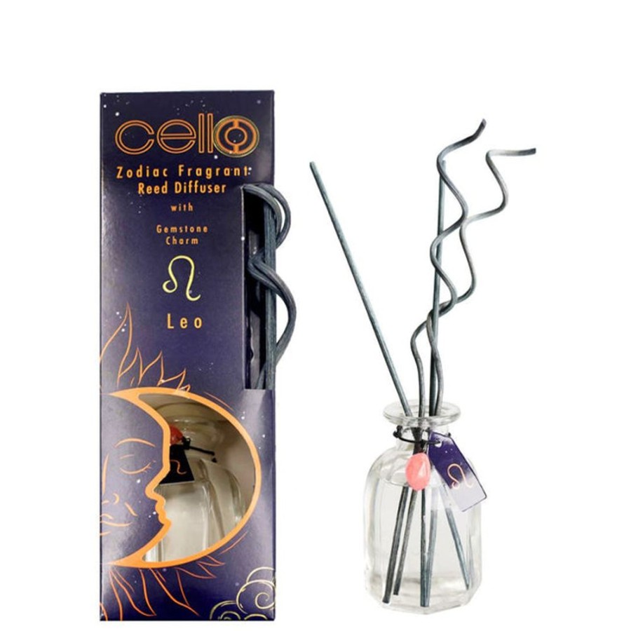 Home Fragrance Cello Reed Diffusers | Cello Zodiac Reed Diffuser - Leo With Pink Spinel