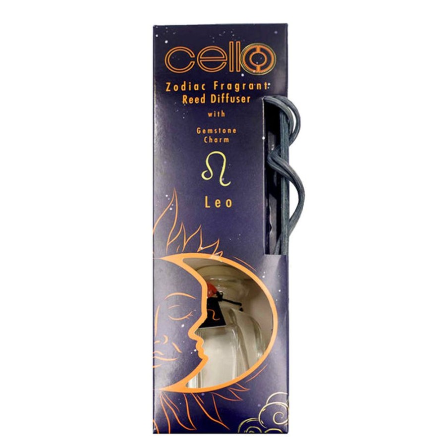 Home Fragrance Cello Reed Diffusers | Cello Zodiac Reed Diffuser - Leo With Pink Spinel